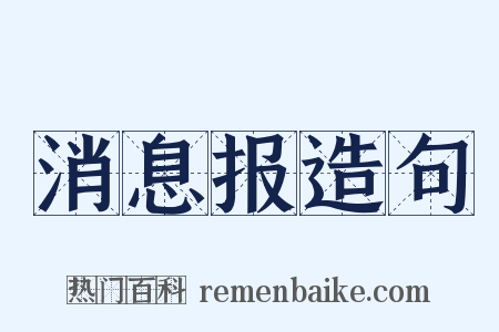 消息报造句是什么意思的图片
